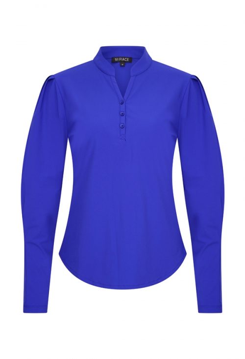 Mi Piace Travelstof Blouse Pofmouw kobalt 202326