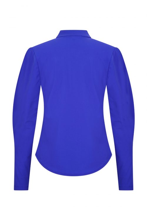 Mi Piace Travelstof Blouse Pofmouw kobalt 202326 - Afbeelding 2