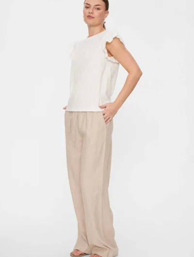 Freequent Linnen Lava Broek sand melange