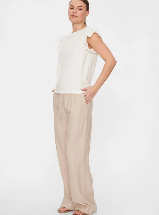 Freequent Linnen Lava Broek sand melange