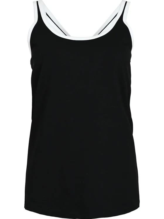 Maicazz Nasse Top zwart offwhite - Afbeelding 3