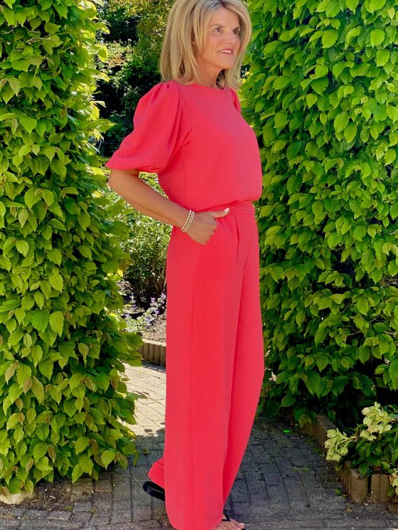 Azzurro Wijde Broek 5950 koraalrood - Afbeelding 2
