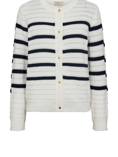 Freequent Sail Vest star offwhite w. navy blazer