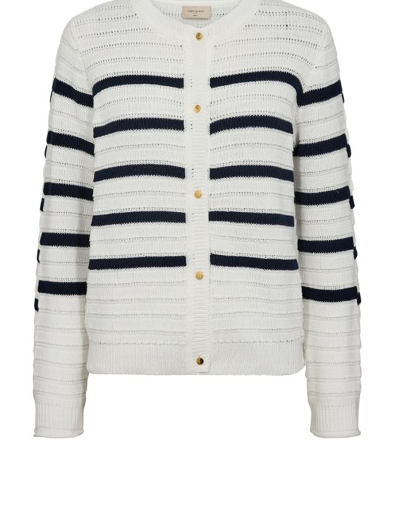 Freequent Sail Vest star offwhite w. navy blazer
