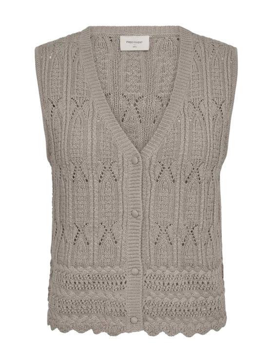 Freequent Fraya Gilet simply taupe - Afbeelding 4