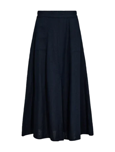 Freequent Lava Linnen Rok navy blazer