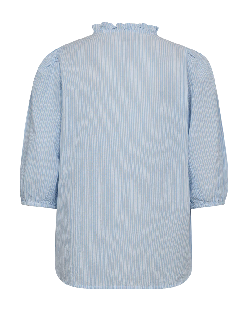 Freequent Rolly Blouse chambray blue w. star off white - Afbeelding 4