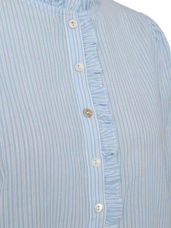 Freequent Rolly Blouse chambray blue w. star off white - Afbeelding 5