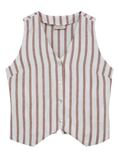 Freequent Lavisco Gilet brilliant white w. burro