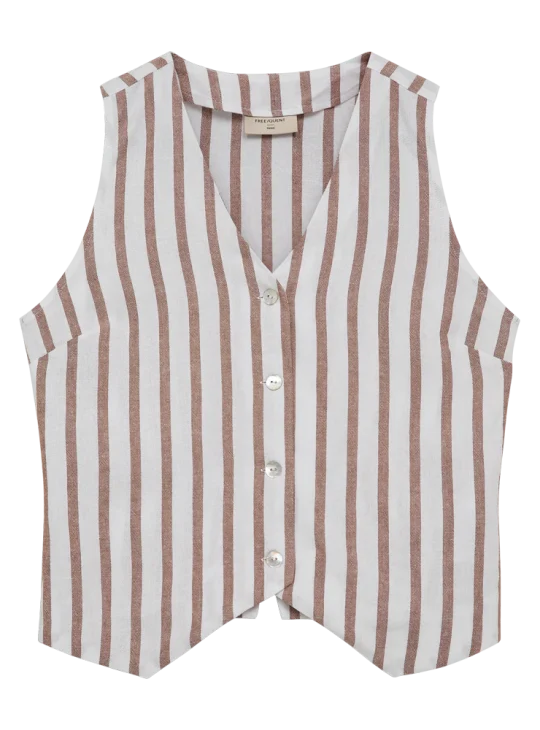 Freequent Lavisco Gilet brilliant white w. burro