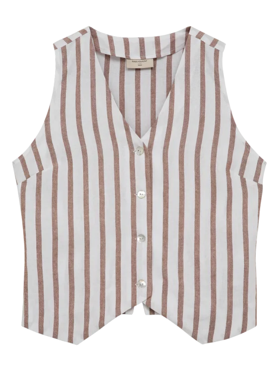 Freequent Lavisco Gilet brilliant white w. burro