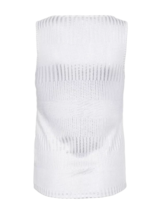 Freequent Matter Mouwloze Top brilliant white - Afbeelding 3