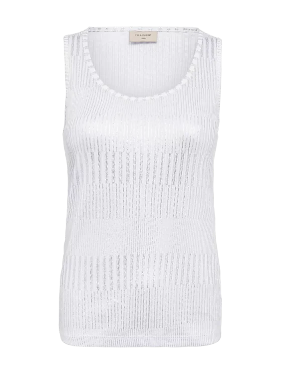 Freequent Matter Mouwloze Top brilliant white
