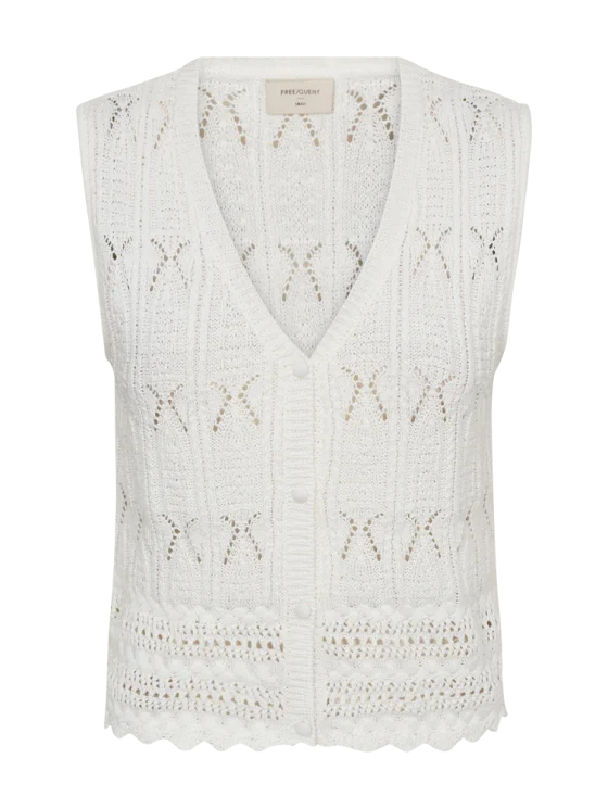 Freequent Fraya Gilet brilliant white - Afbeelding 6