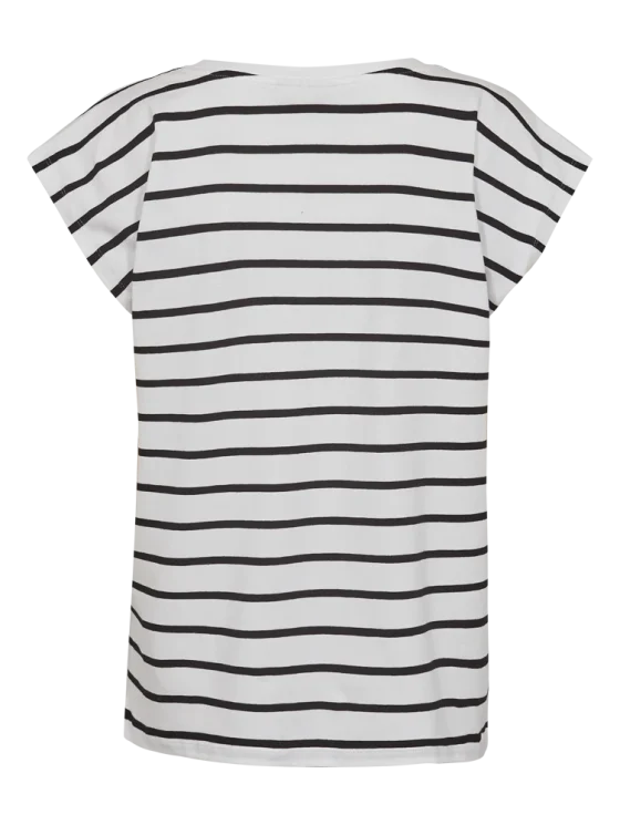 Freequent Fenjal Capri Shirt brilliant white w. black - Afbeelding 3