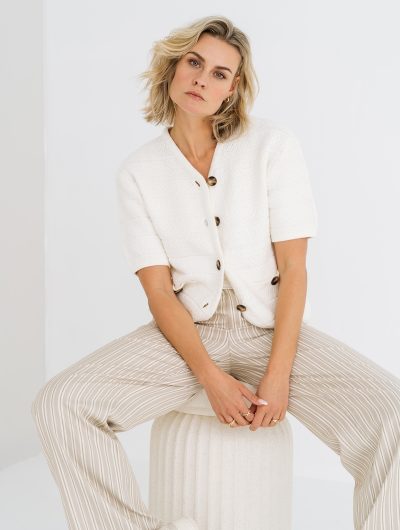 Maicazz Zizo Nemma Broek sand gold stripe