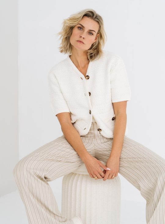 Maicazz Zizo Nemma Broek sand gold stripe