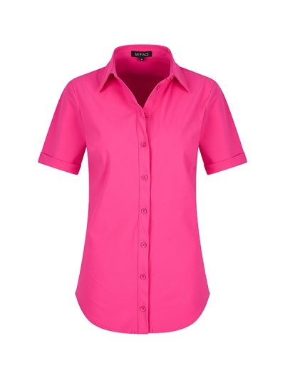 Mi Piace Travelstof Blouse Korte Mouw fuchsia 202031