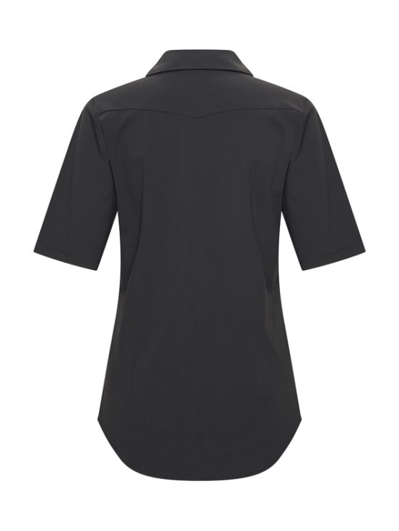 Mi Piace Travelstof Blouse Korte Mouw zwart 202603 - Afbeelding 3