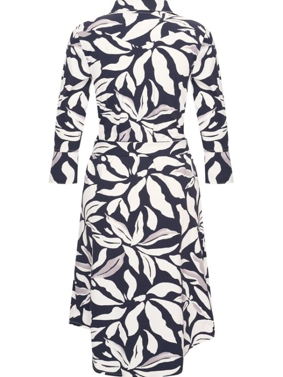 Mi Piace Travelstof Jurk donkerblauw offwhite flower print 202092 - Afbeelding 3