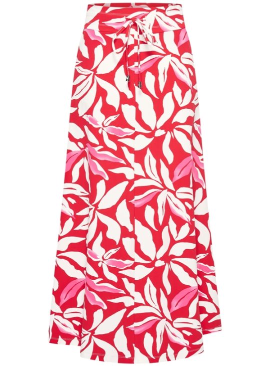 Mi Piace Travelstof Rok rood offwhite flower print 202123