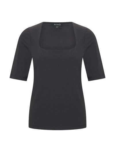 Mi Piace Travelstof Top Vierkante Hals zwart 202609