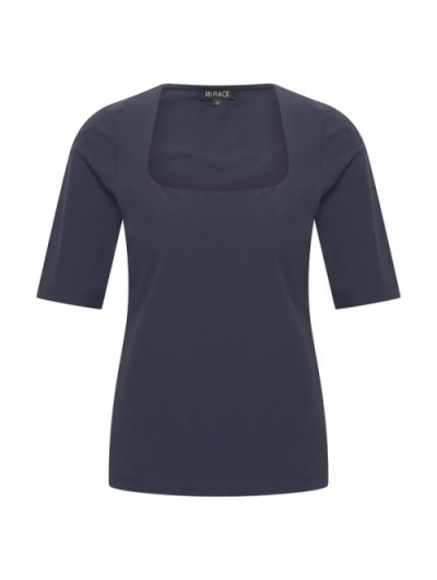Mi Piace Travelstof Top Vierkante Hals donker blauw 202609