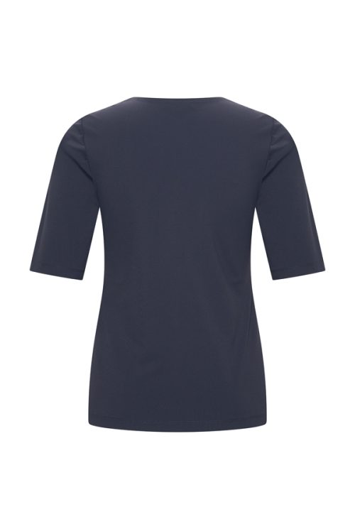 Mi Piace Travelstof Top Vierkante Hals donker blauw 202609 - Afbeelding 2