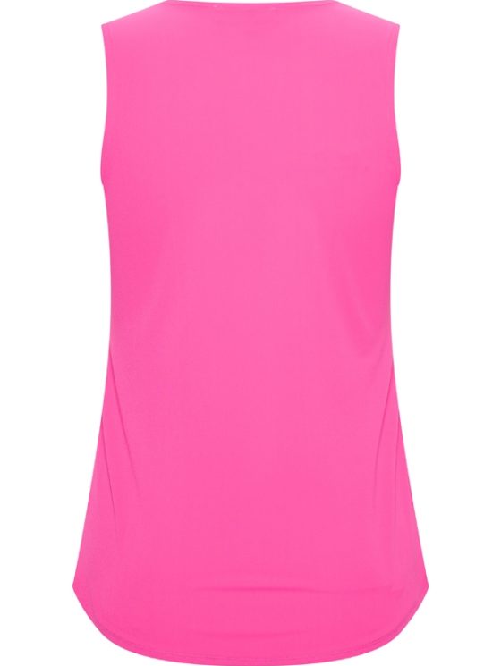 Mi Piace Travelstof Mouwloze Top Vierkante Hals fuchsia 202610 - Afbeelding 4