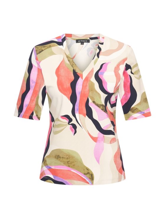 Mi Piace Travelstof Top V-Hals multicolour picasso print 202271 - Afbeelding 3