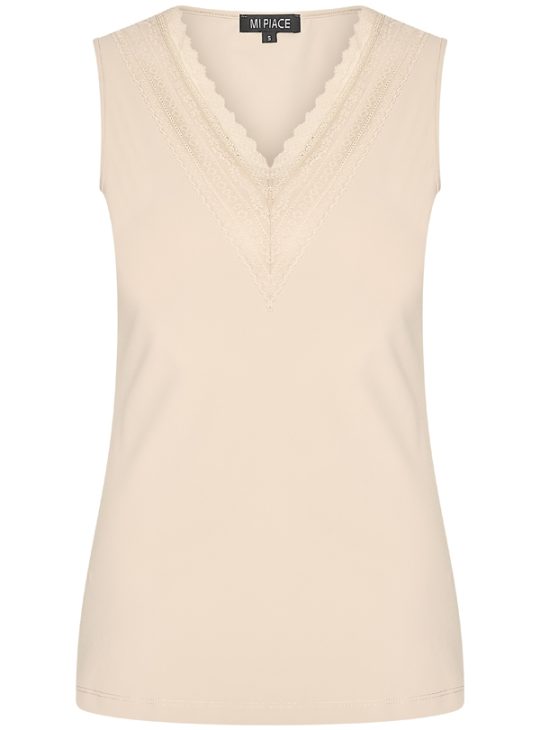 Mi Piace Travelstof Top Kant beige 202254