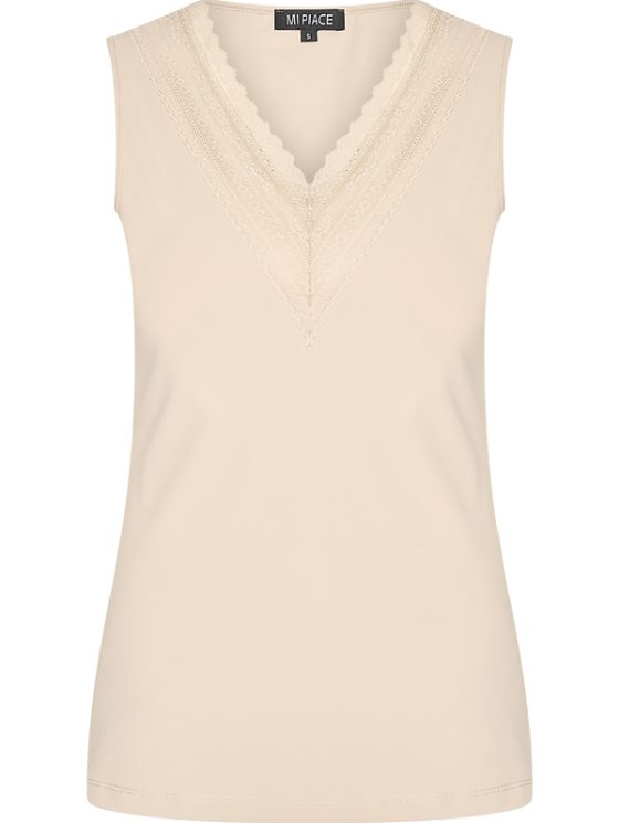 Mi Piace Travelstof Top Kant beige 202254