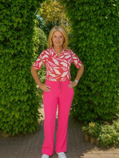 Mi Piace Travelbroek Recht Model fuchsia 202089