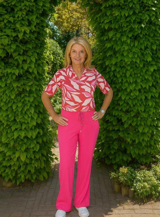 Mi Piace Travelbroek Recht Model fuchsia 202089