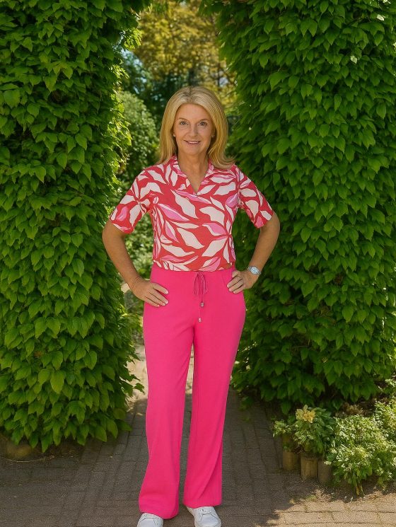Mi Piace Travelbroek Recht Model fuchsia 202089