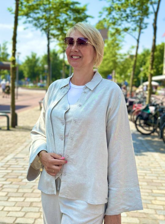 Mi Piace Linnen Blouse 2020085 beige