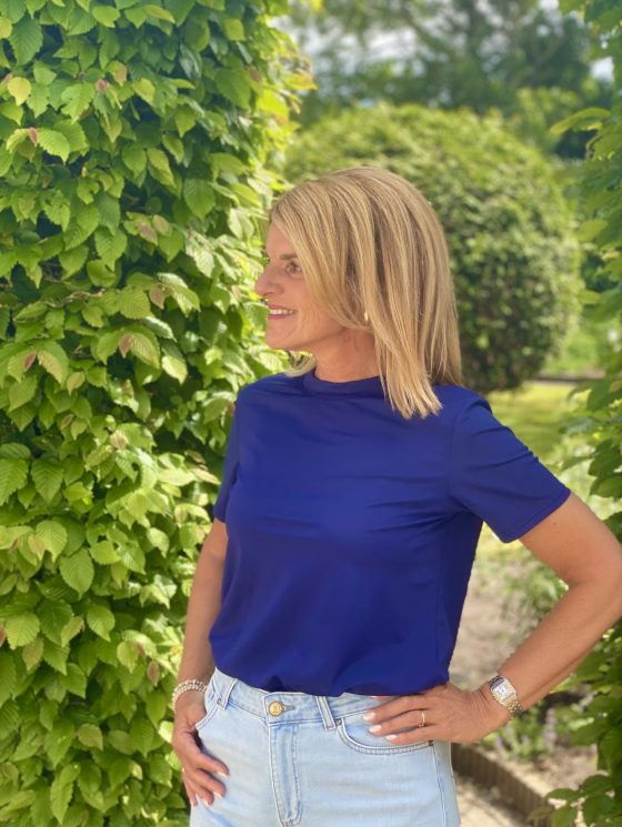 Azzurro Travelstof Top Jada 9214 donkerblauw - Afbeelding 4