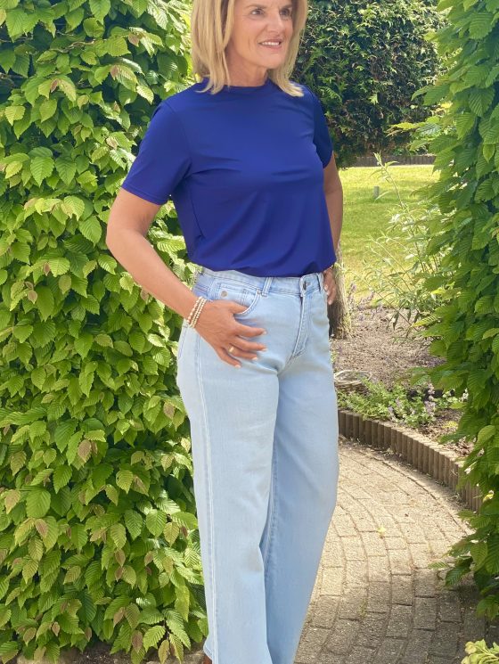 Azzurro Travelstof Top Jada 9214 donkerblauw - Afbeelding 3