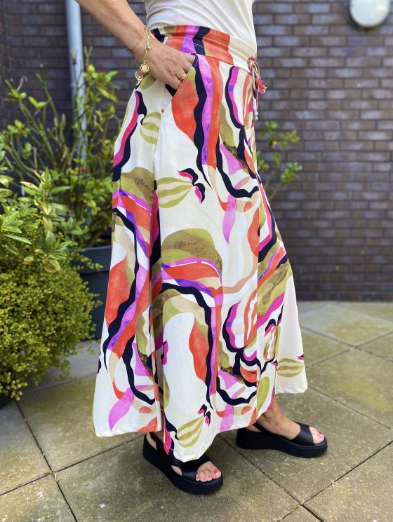 Mi Piace Travelstof Rok multicolour picasso print 202123 - Afbeelding 3