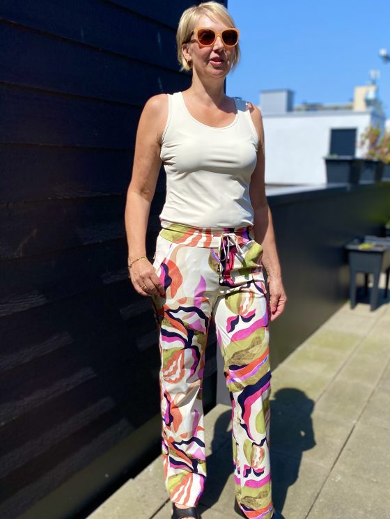 Mi Piace Travelbroek Loose Fit multicolour picasso print 202089 - Afbeelding 2
