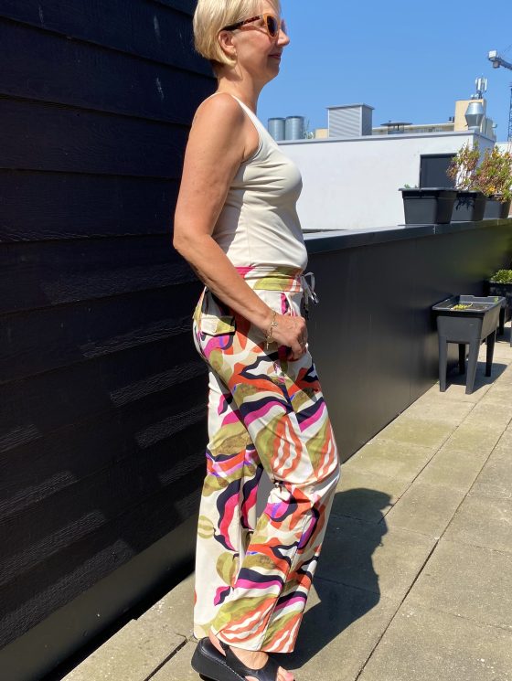 Mi Piace Travelbroek Loose Fit multicolour picasso print 202089 - Afbeelding 3