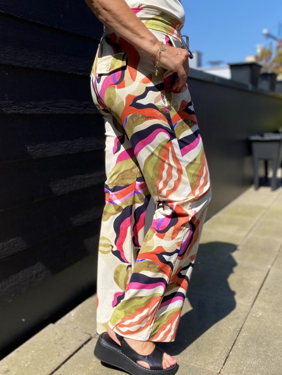 Mi Piace Travelbroek Loose Fit multicolour picasso print 202089 - Afbeelding 5