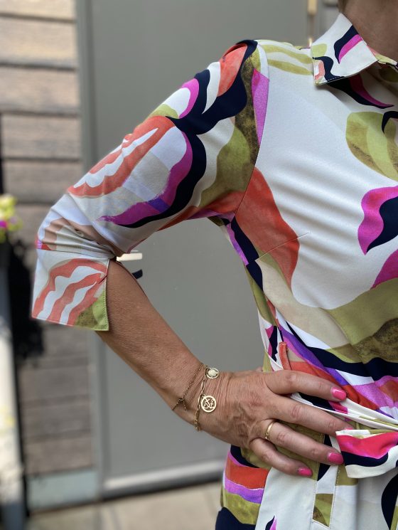 Mi Piace Travelstof Jurk multicolour picasso print 202092 - Afbeelding 4