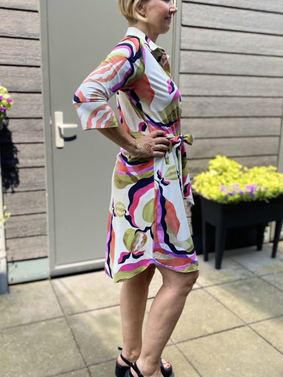 Mi Piace Travelstof Jurk multicolour picasso print 202092 - Afbeelding 2