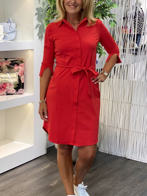 Travelstof jurk Mi Piace Rood Bestseller 202092 - Afbeelding 2