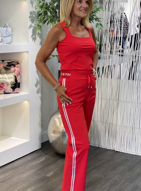 Mi Piace Travelbroek Binding rood offwhite 202617