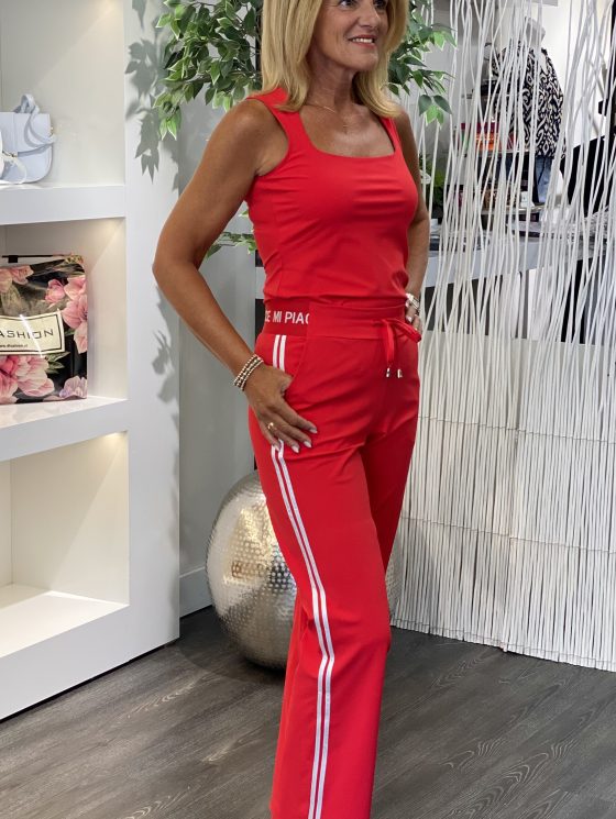 Mi Piace Travelbroek Binding rood offwhite 202617