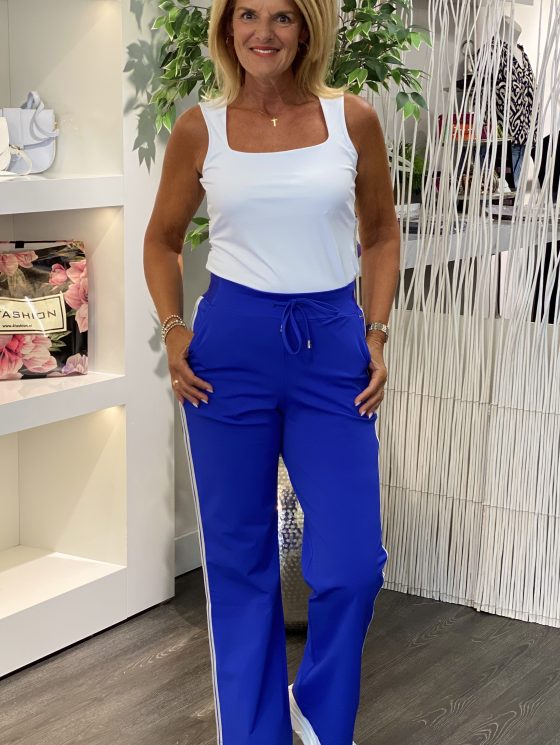 Mi Piace Travelbroek Binding cobalt blauw offwhite 202617 - Afbeelding 2
