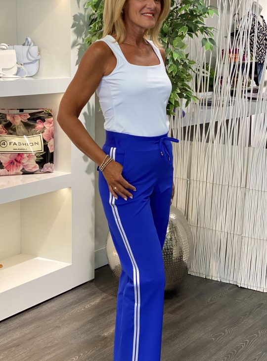 Mi Piace Travelbroek Binding cobalt blauw offwhite 202617