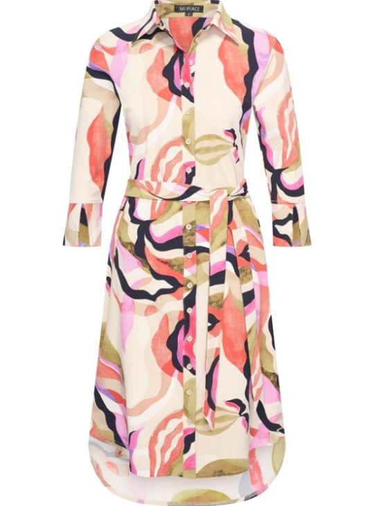 Mi Piace Travelstof Jurk multicolour picasso print 202092
